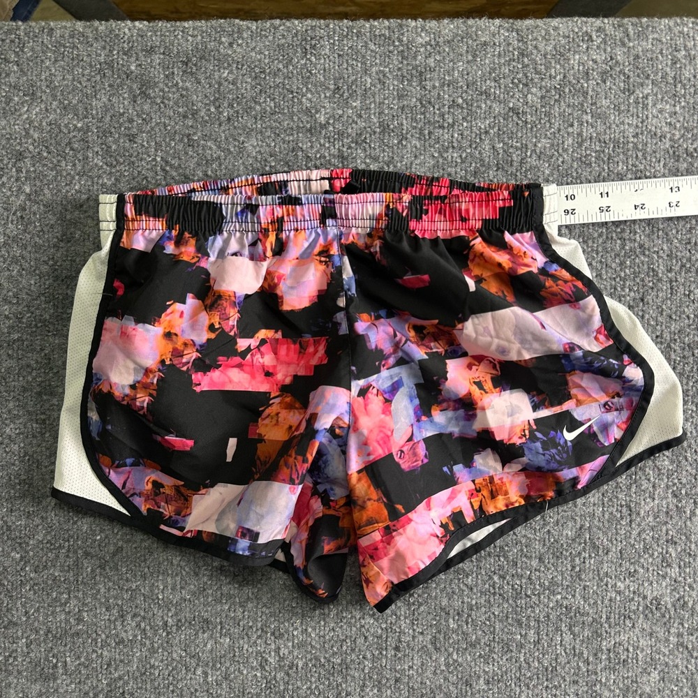 Nike Shorts Womens Size S Multicolor Floral Abstract Mesh Running Athletic
